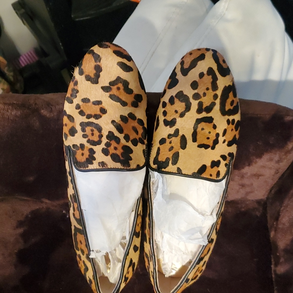 Steve Madden Leopard Pony Hair Loafers